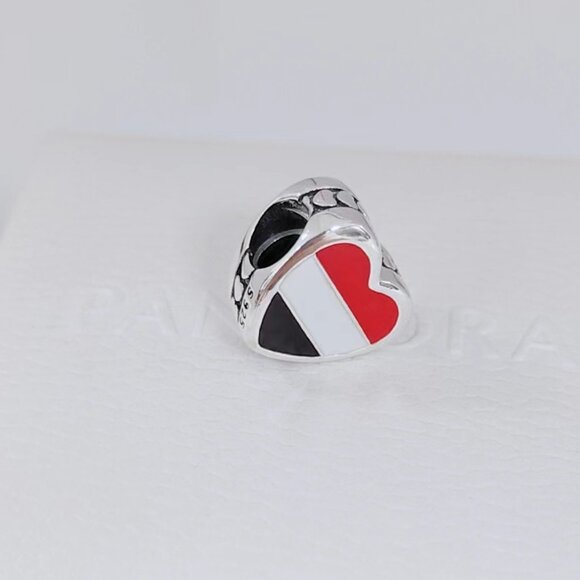 Pandora Yemen Flag Exclusive Heart Charm Bead with box - Picture 4 of 8